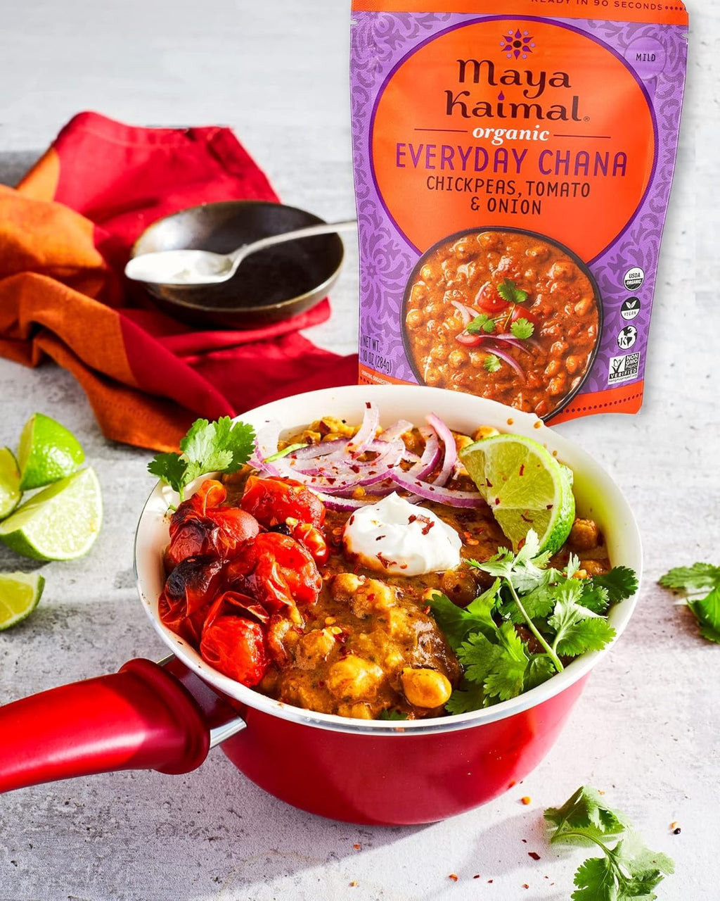 Organic Everyday Chana Chickpeas, Tomato & Onion (6 CT)