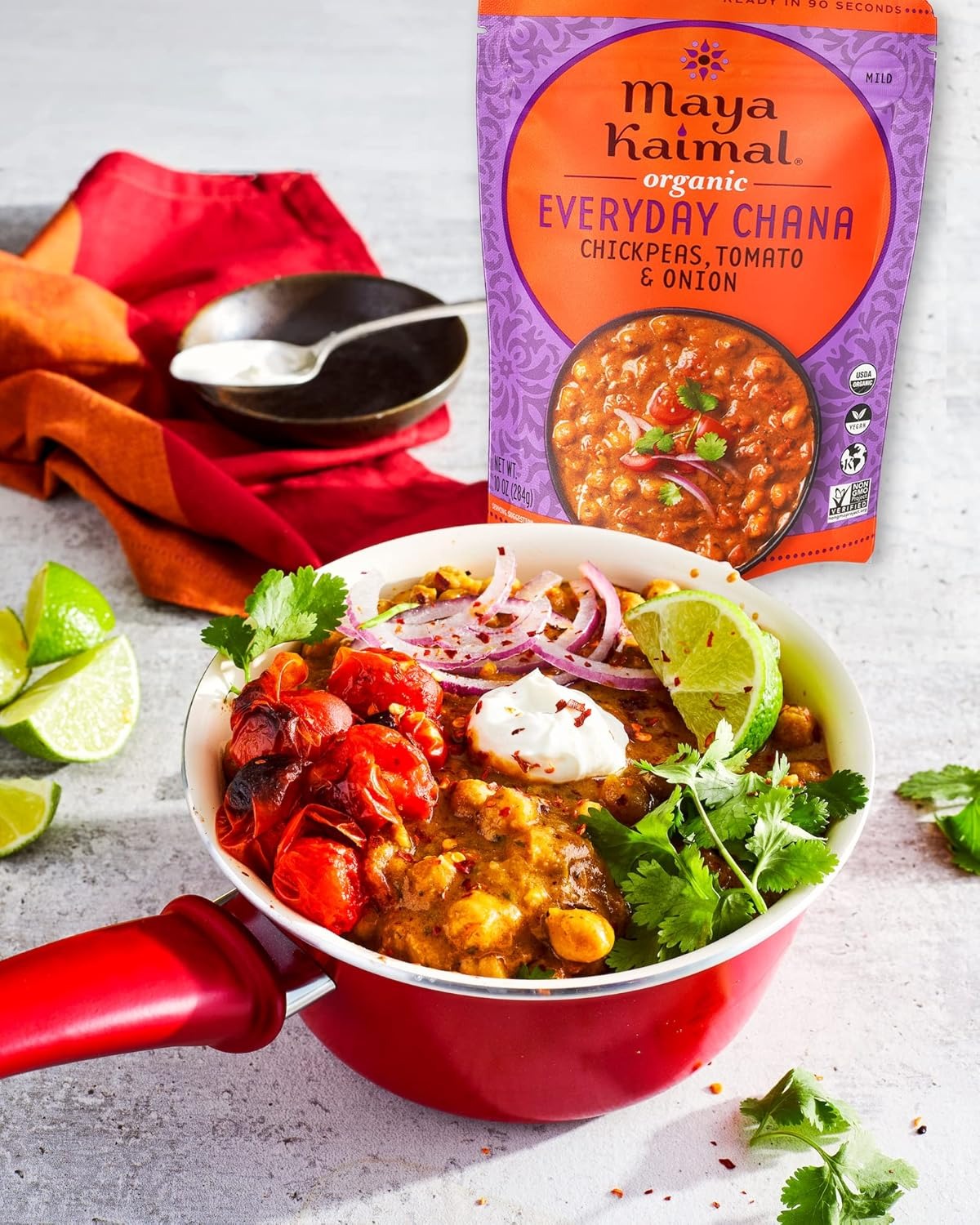 Organic Everyday Chana Chickpeas, Tomato & Onion (6 CT)