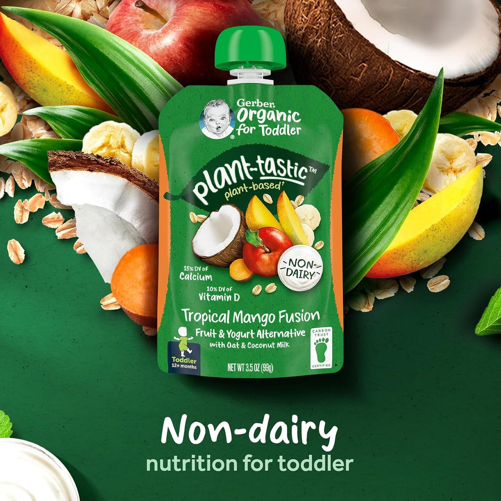 Plantastic Tropical Mango Fusion, Fruit & Yogurt Alternative (12 Pack)