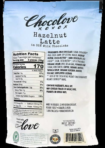 Hazelnut Latte Milk Chocolate Bites