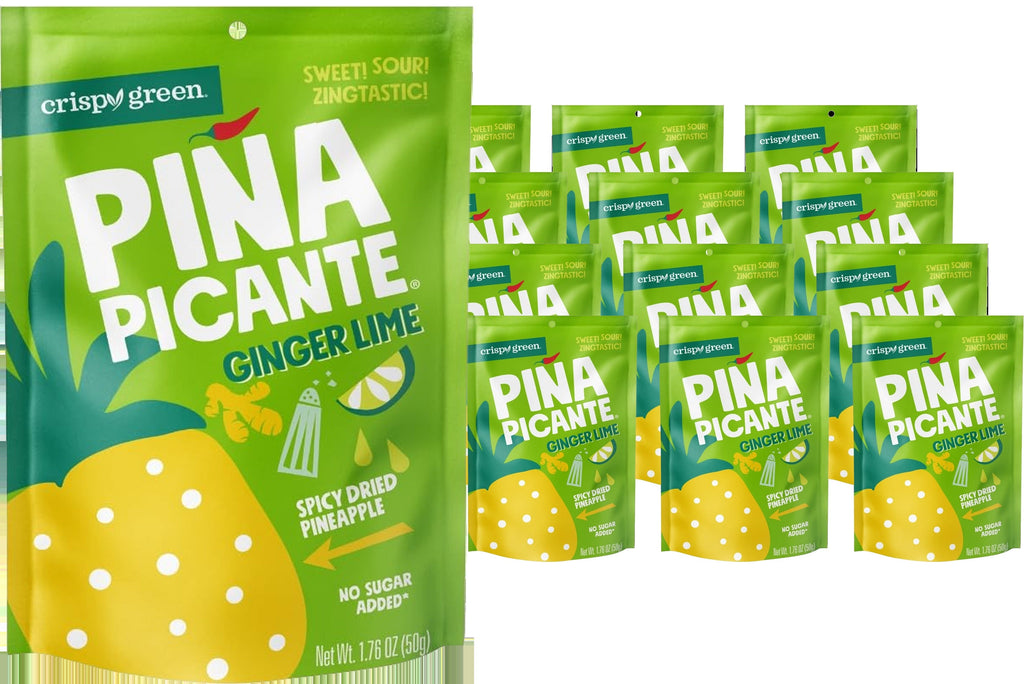 Dried Pineapple with Lime Ginger Pina Picante (12 Pack)