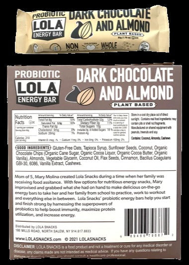 Dark Chocolate Almond Probiotic Bar