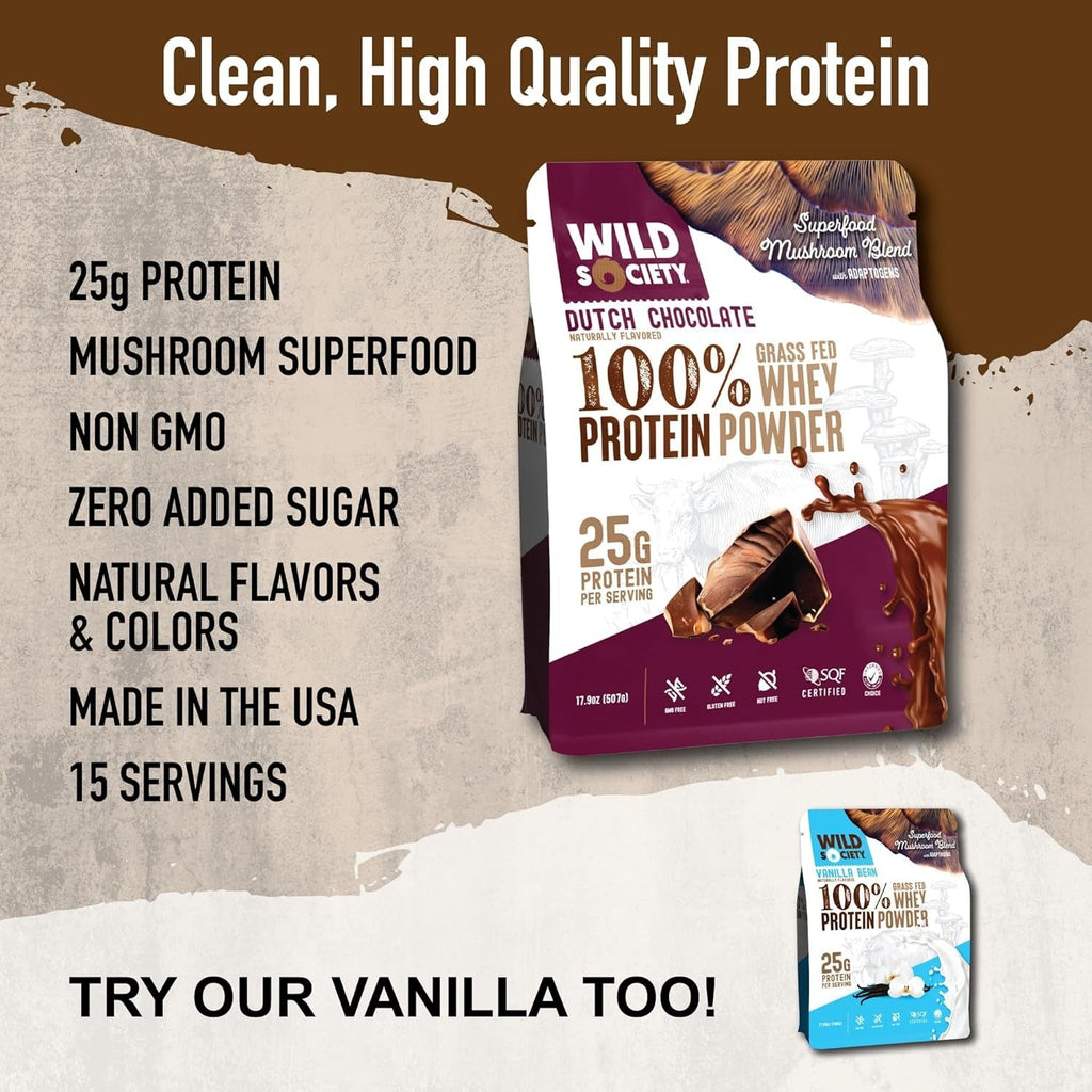 Grass Fed Whey Protein Powder - Dutch Chocolate