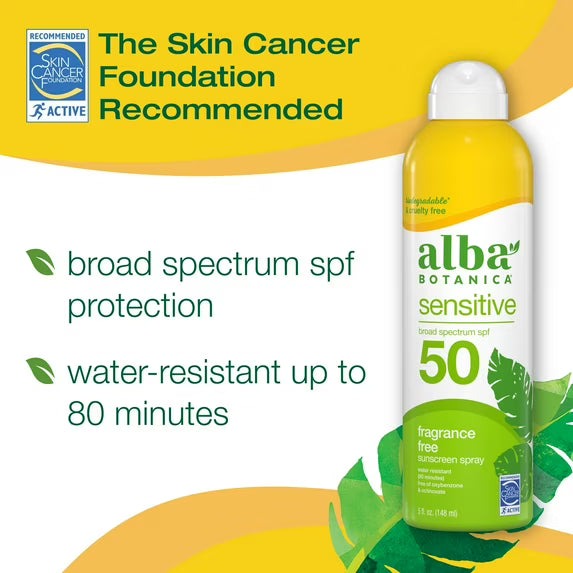 Sensitive Fragrance Free Sunscreen Spray, SPF 50