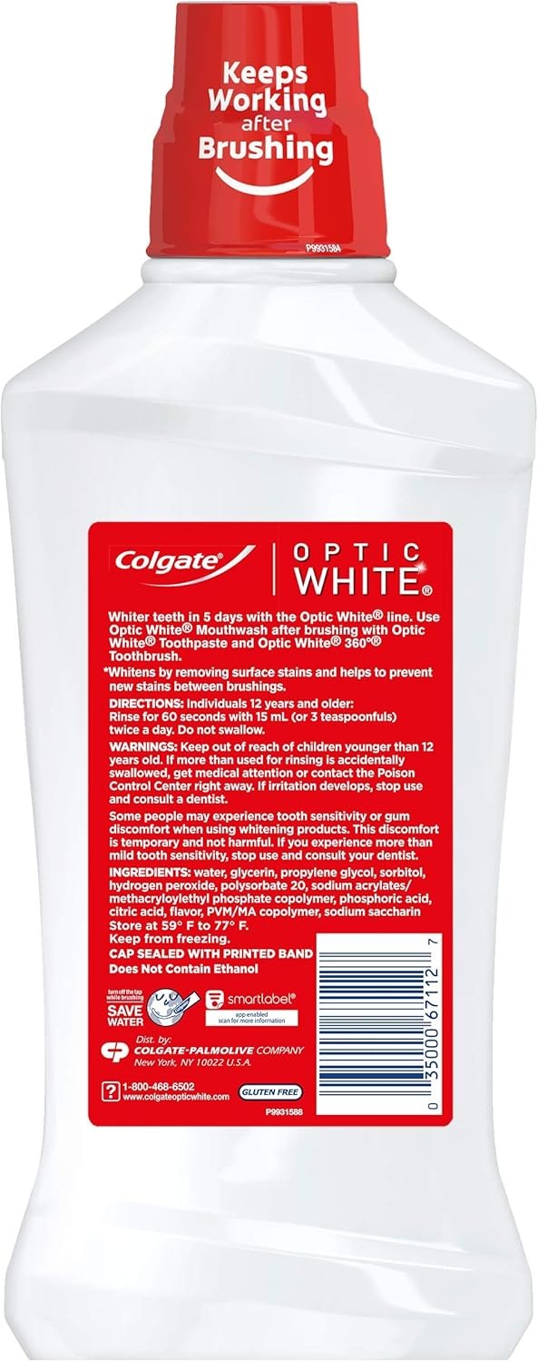 Optic White Whitening Mouthwash - Fresh Mint
