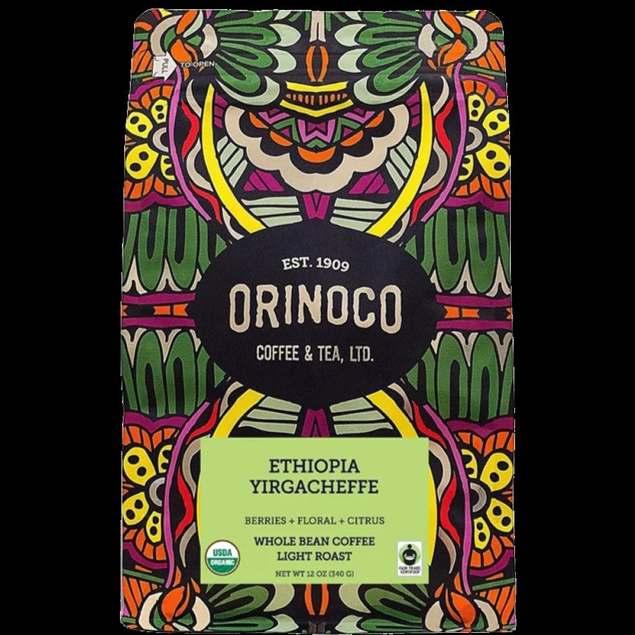 Ethiopian Yirgacheffe Whole Bean Light Roast Coffee