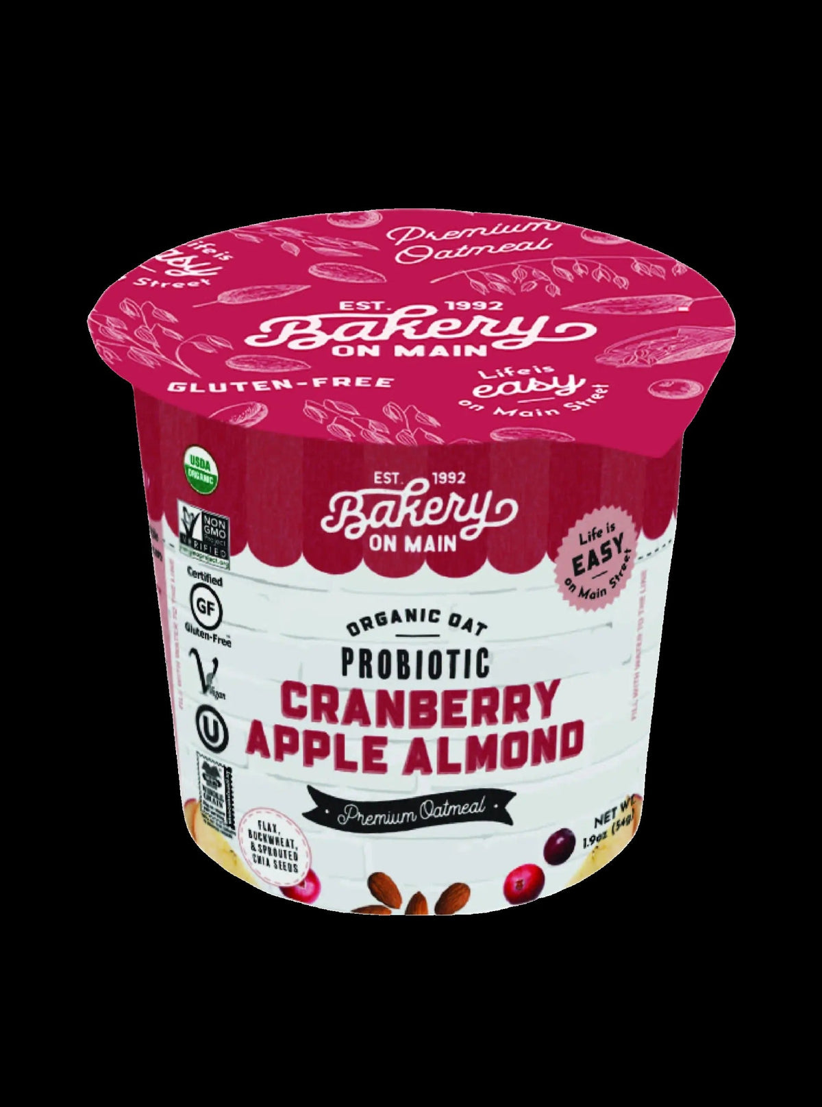 Cranberry Apple Almond Oatmeal Cup (12 Pack)