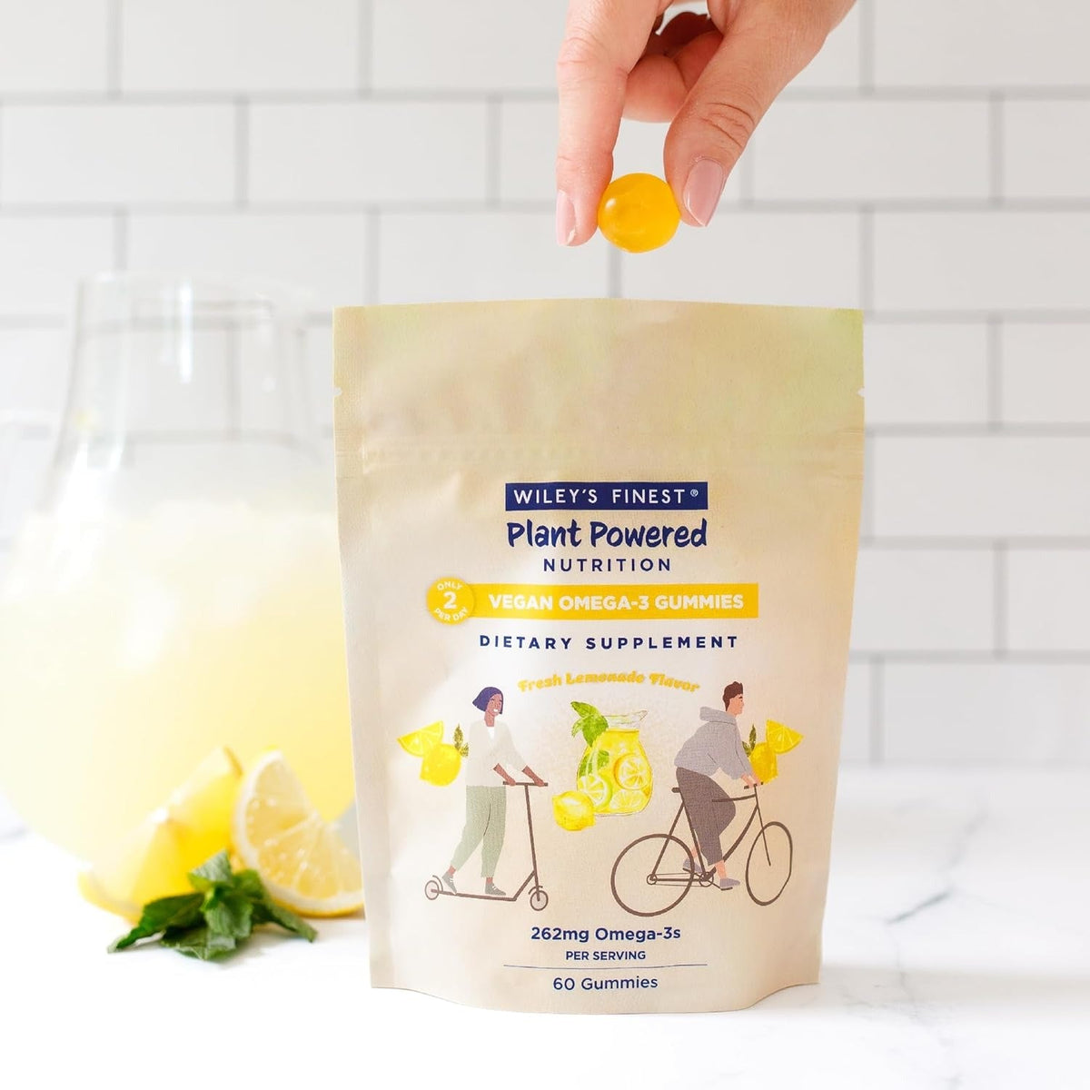 Vegan Omega 3 Adult Gummies - Fresh Lemonade (60 Tablets)
