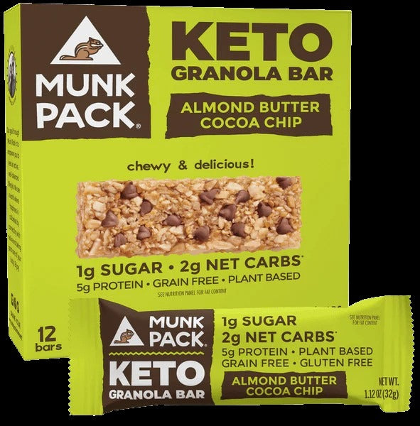 Keto Almond Butter Cocoa Chip Granola Bar (12 Pack)