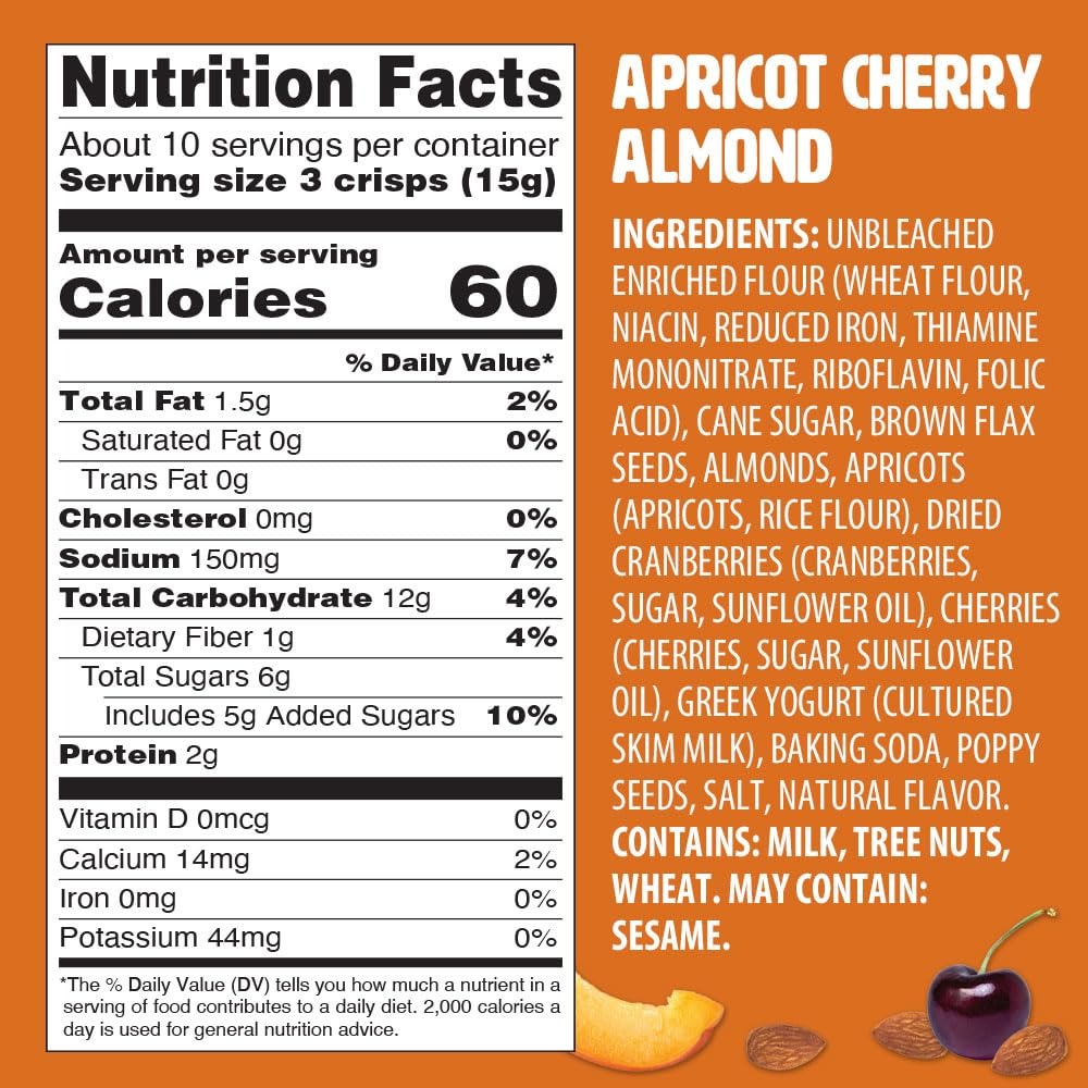 Apricot Cherry Almond Crisps
