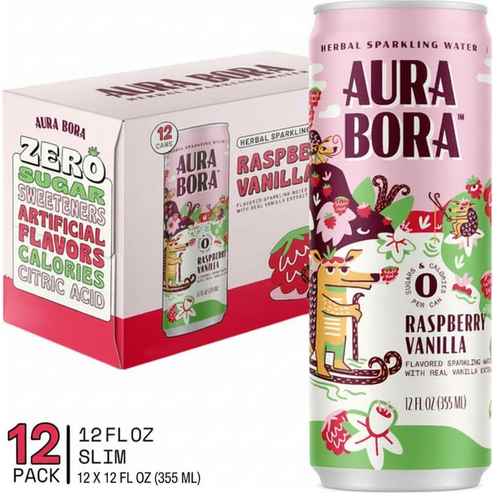 Herbal Sparkling Water - Raspberry Vanilla (12 CT)