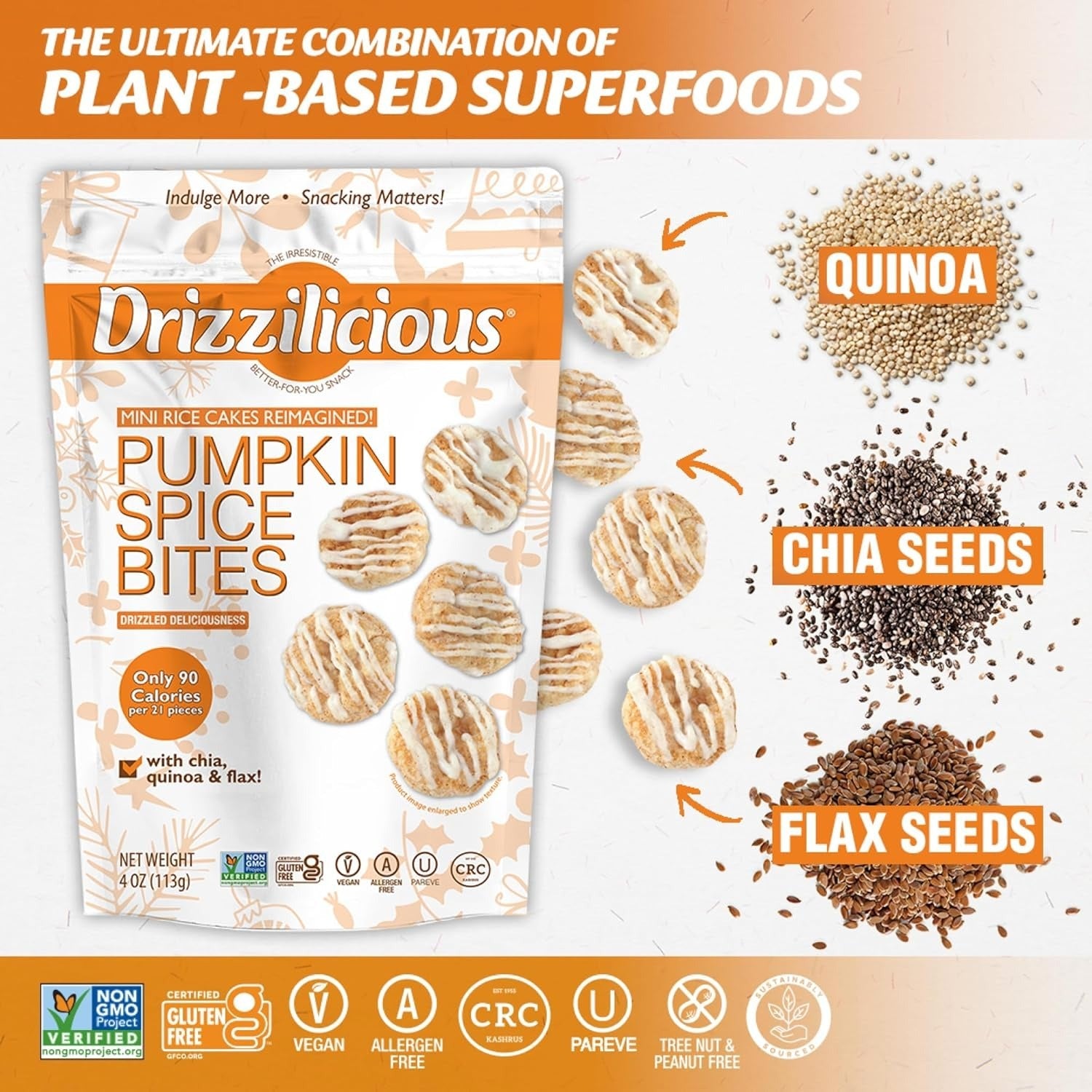 Pumpkin Spice Bites Mini Rice Cakes