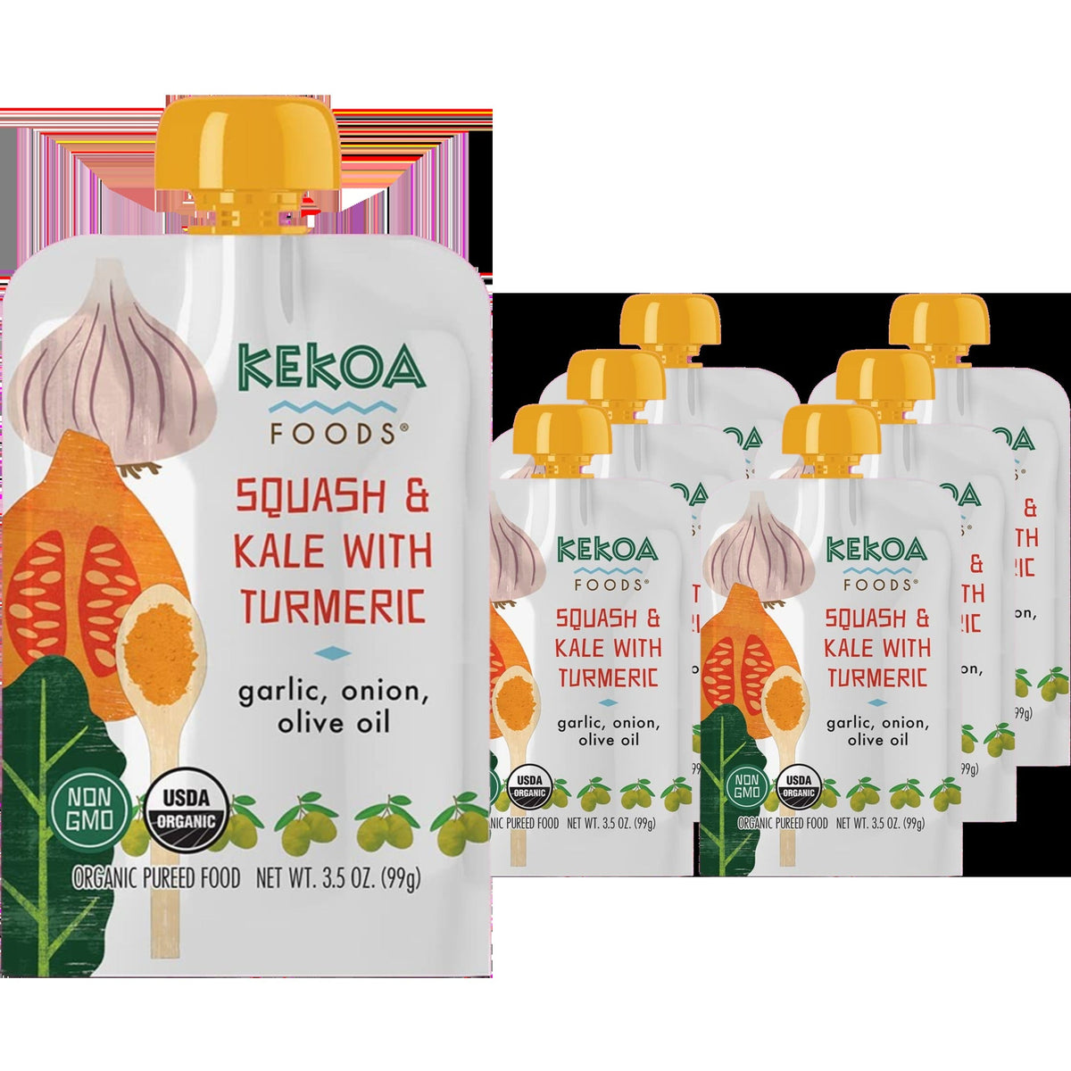 Squash & Kale with Turmeric Baby Food (6 Pack)