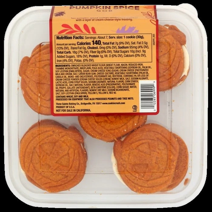 Cream Filled Pumpkin Gob Cookie