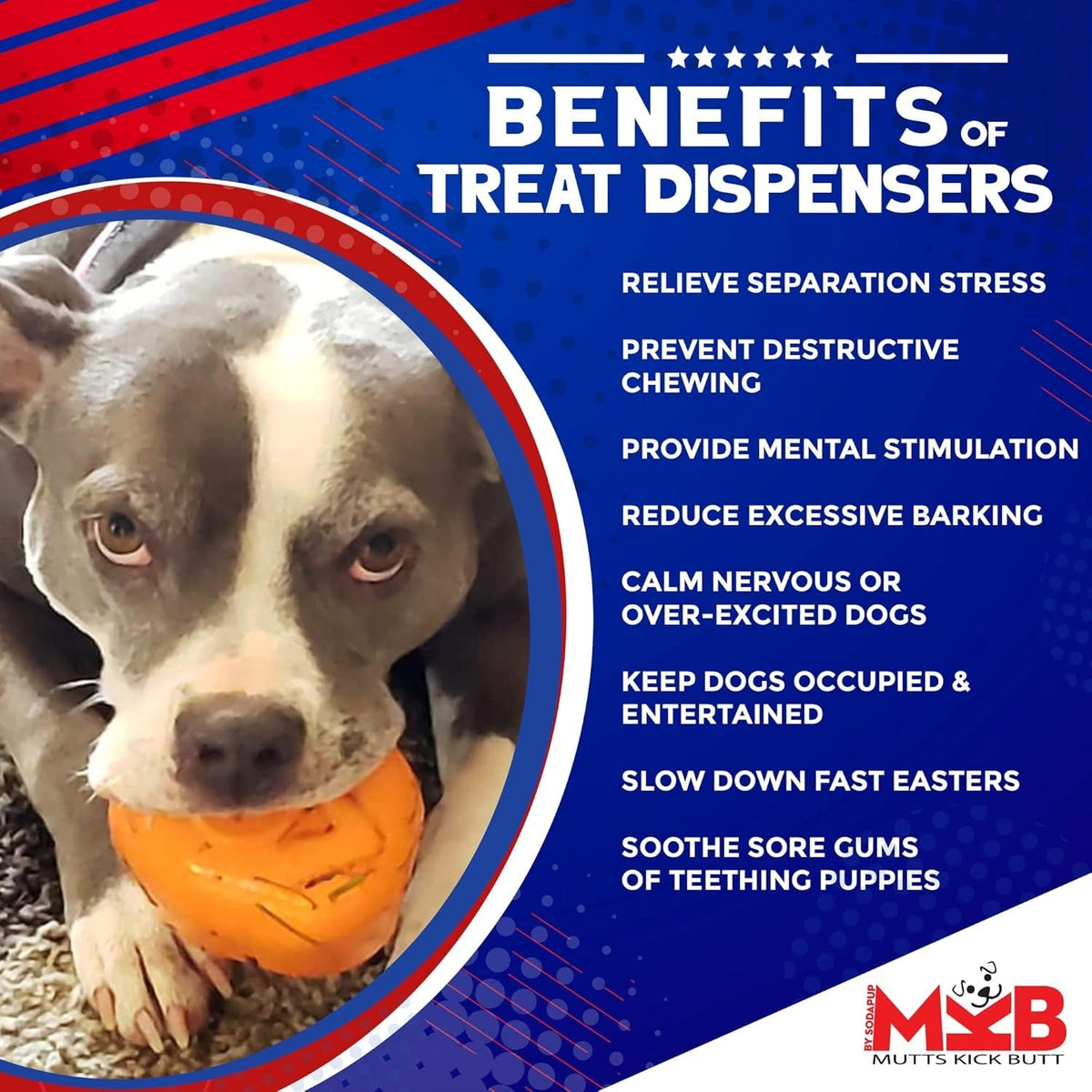 MuttsKickButt Roasted Turkey – Durable Dog Treat Dispenser & Chew Toy