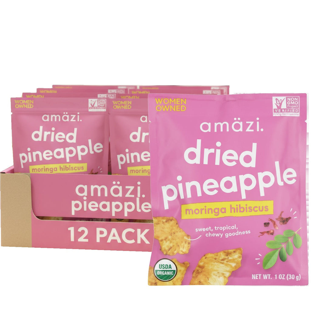 Moringa Hibiscus Dried Pineapple (12 Pack)