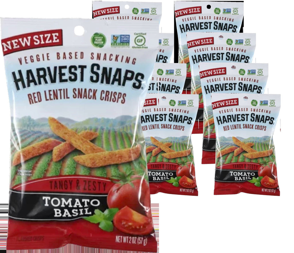 Tomato Basil Red Lentil Crisps Snack (8 Pack)