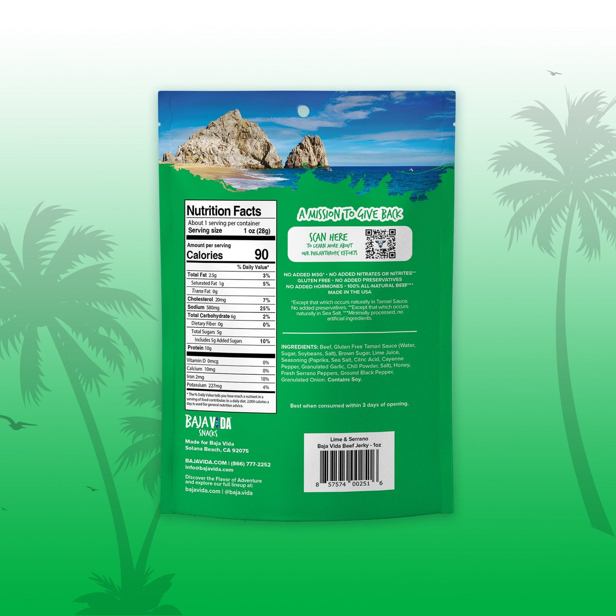 Lime & Serrano Pepper Beef Jerky (12 Pack)