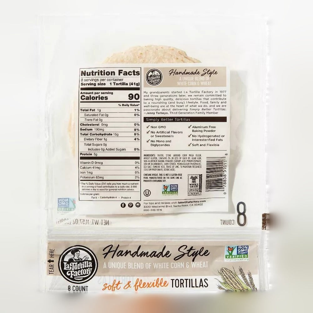 Handmade Style White Corn Tortillas (8 CT)