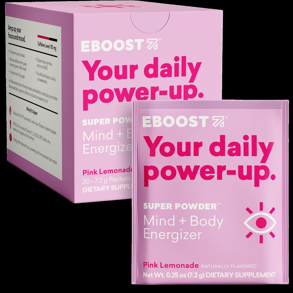 Super Powder Mind + Body Energizer Drink Mix - Pink Lemonade Flavor (20 CT)