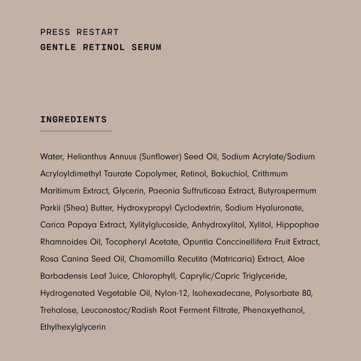 Press Restart Gentle Retinol Serum