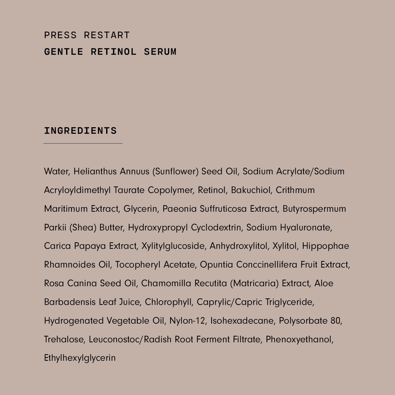 Press Restart Gentle Retinol Serum