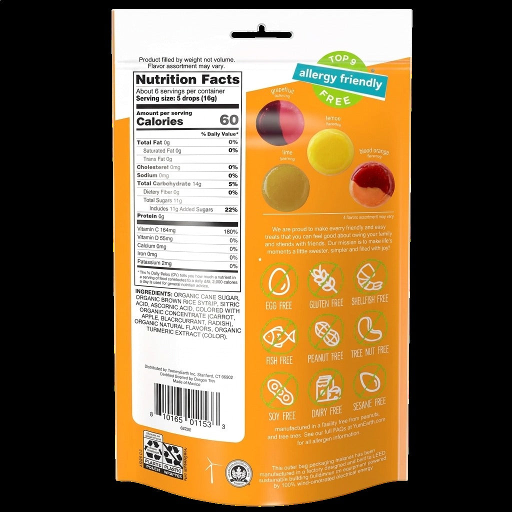 Yummy Organic Vitamin C Drops Anti Oxifruits