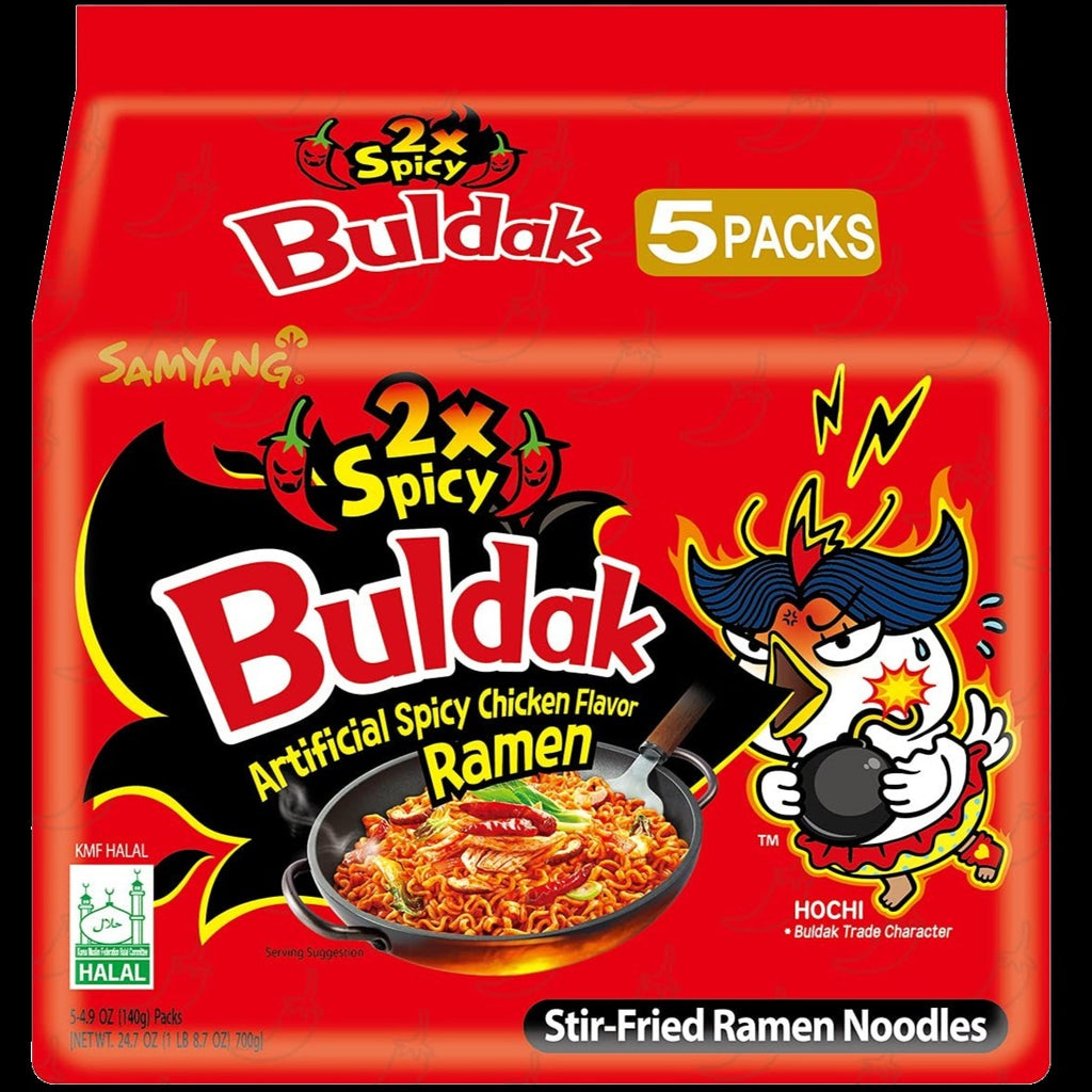Buldak 2x Spicy Chicken Flavor Noodles Ramen (5 CT)