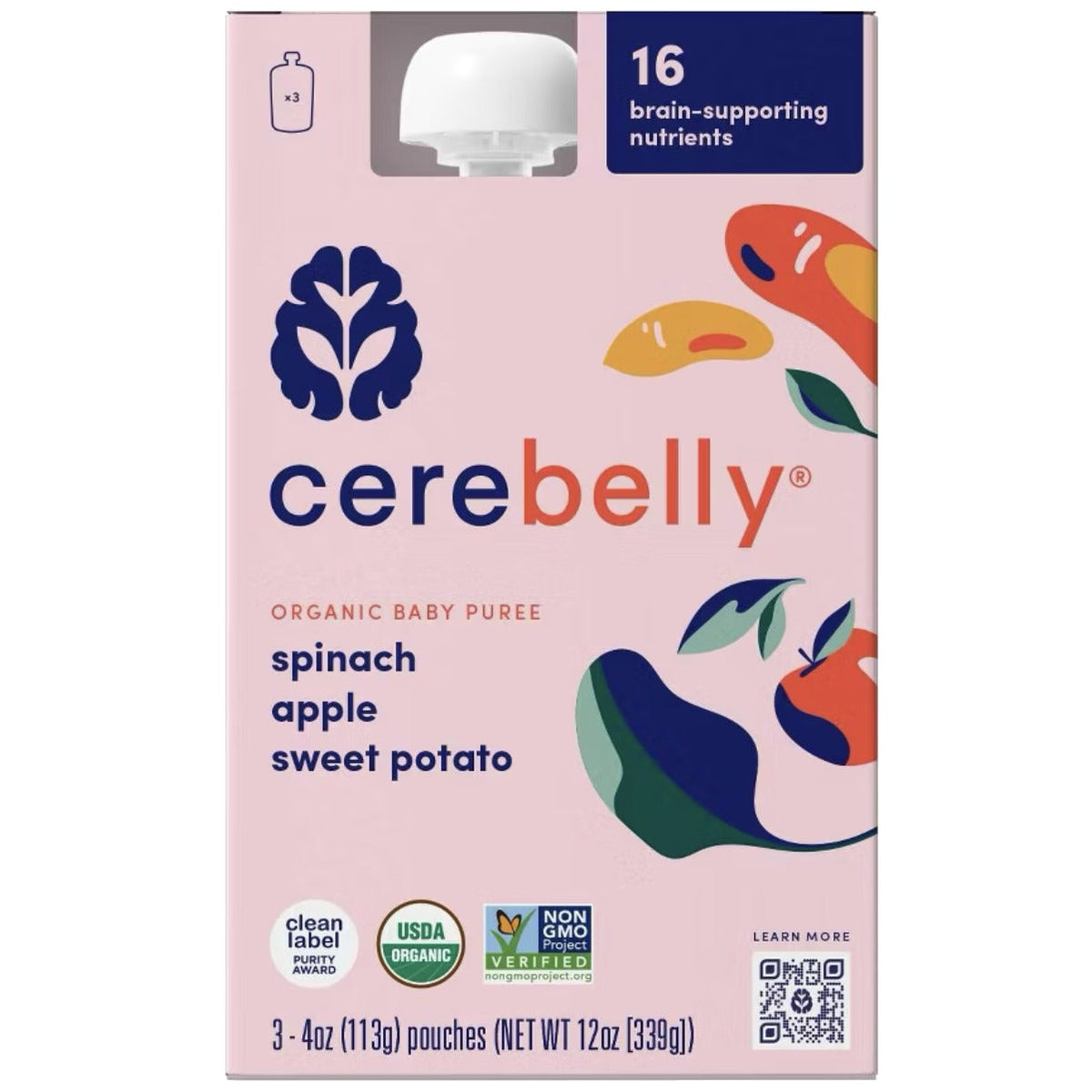 Spinach Apple Sweet Potato Baby Puree (3 CT)