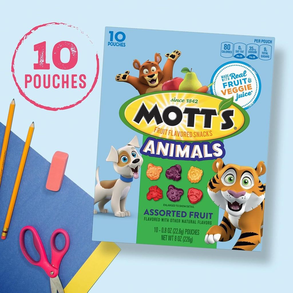 Fruit Flavored Snacks, Assorted Fruit, Animals