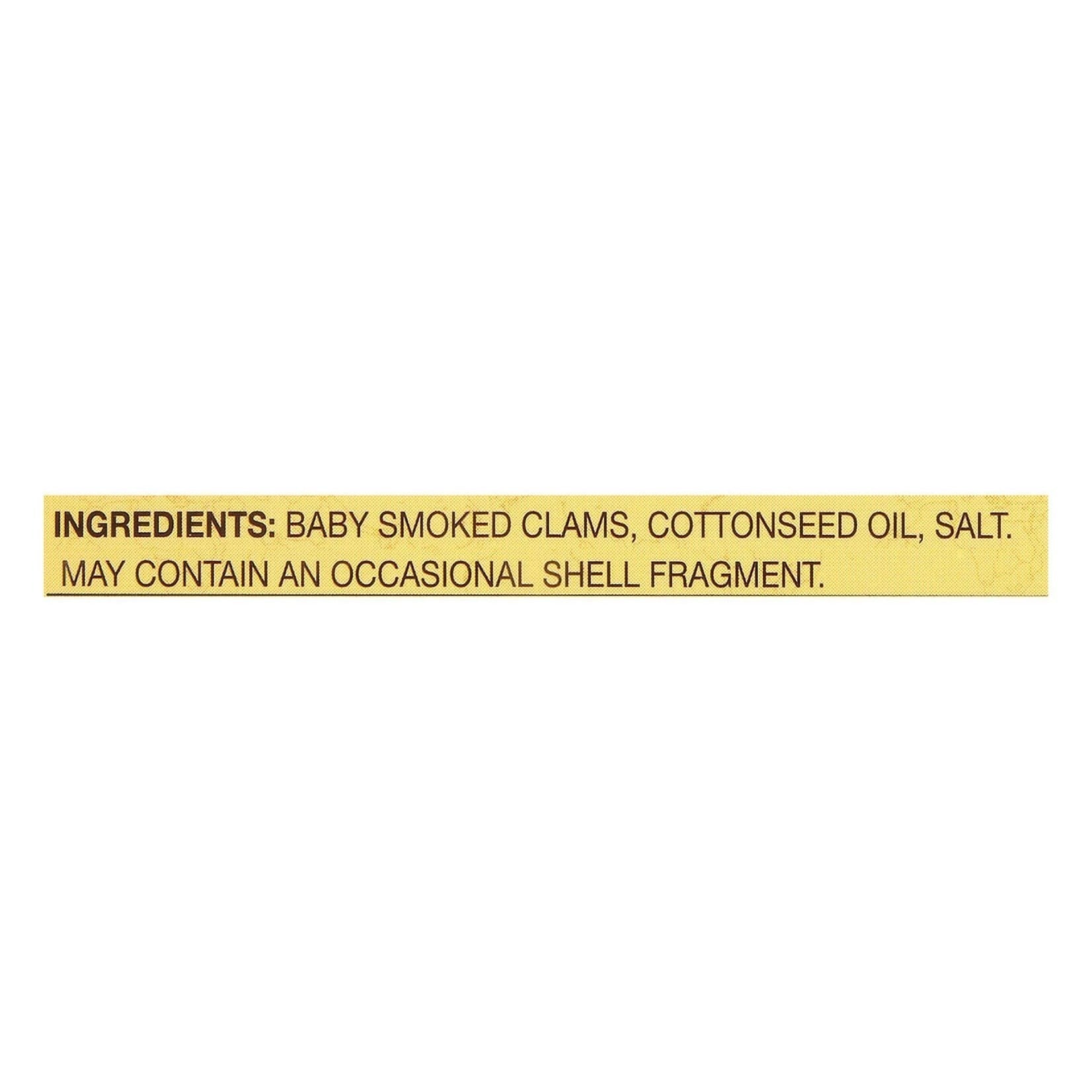 Baby Smoked Clams