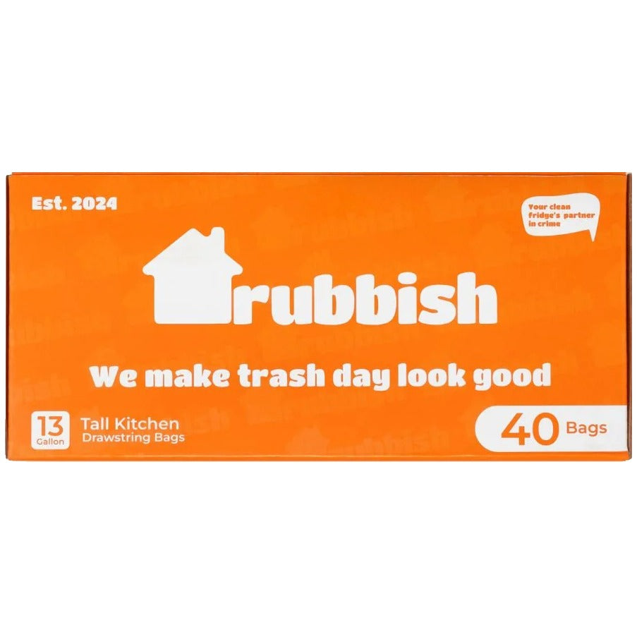 13 Gallon Compostable Drawstring Trash Bags (40 CT)