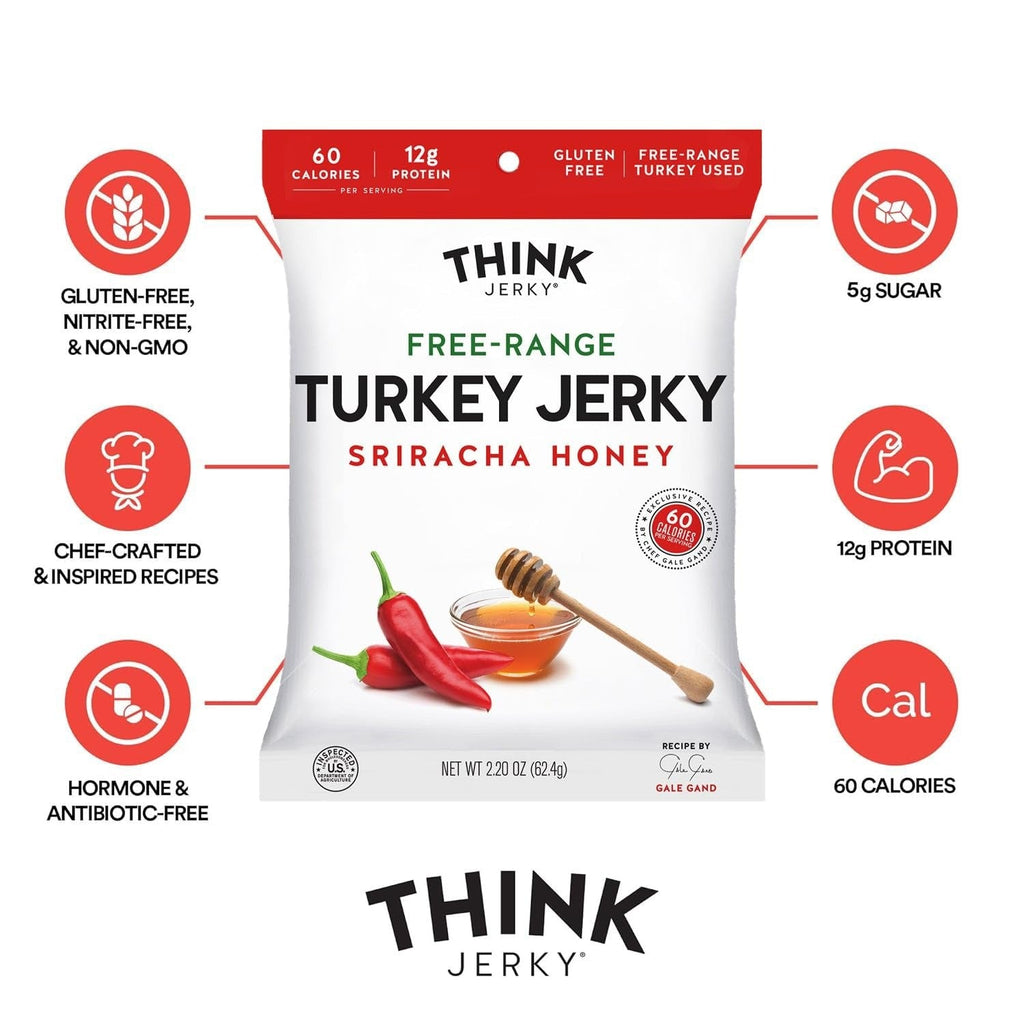Free-Range Turkey Jerky Sriracha Honey (12 Pack)