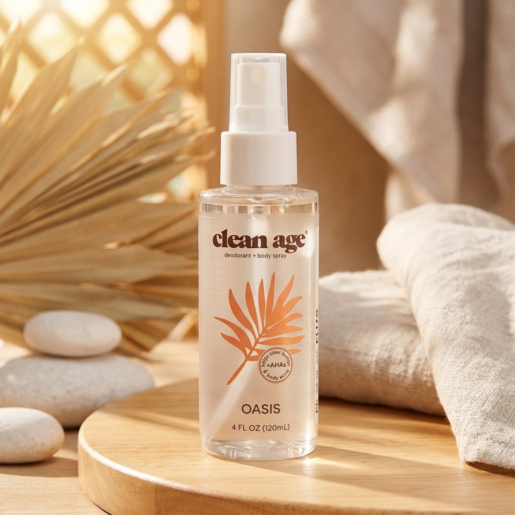 Clean Age Oasis AHA Deodorant + Body Spray