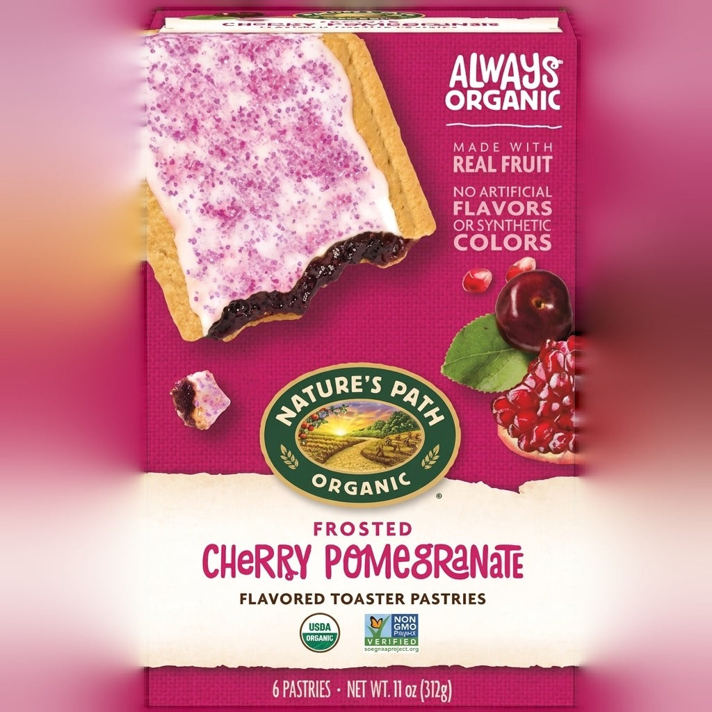Organic Frosted Cherry Pomegranate Toaster Pastries