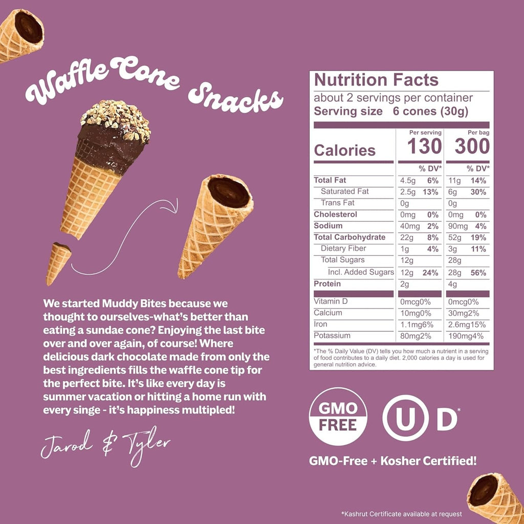 Dark Chocolate Waffle Cone Snacks
