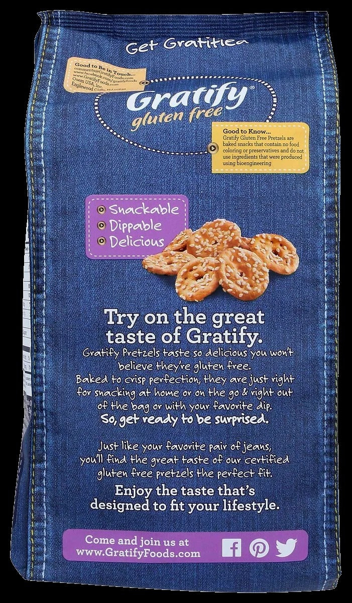 Gluten Free Sesame Thin Pretzel
