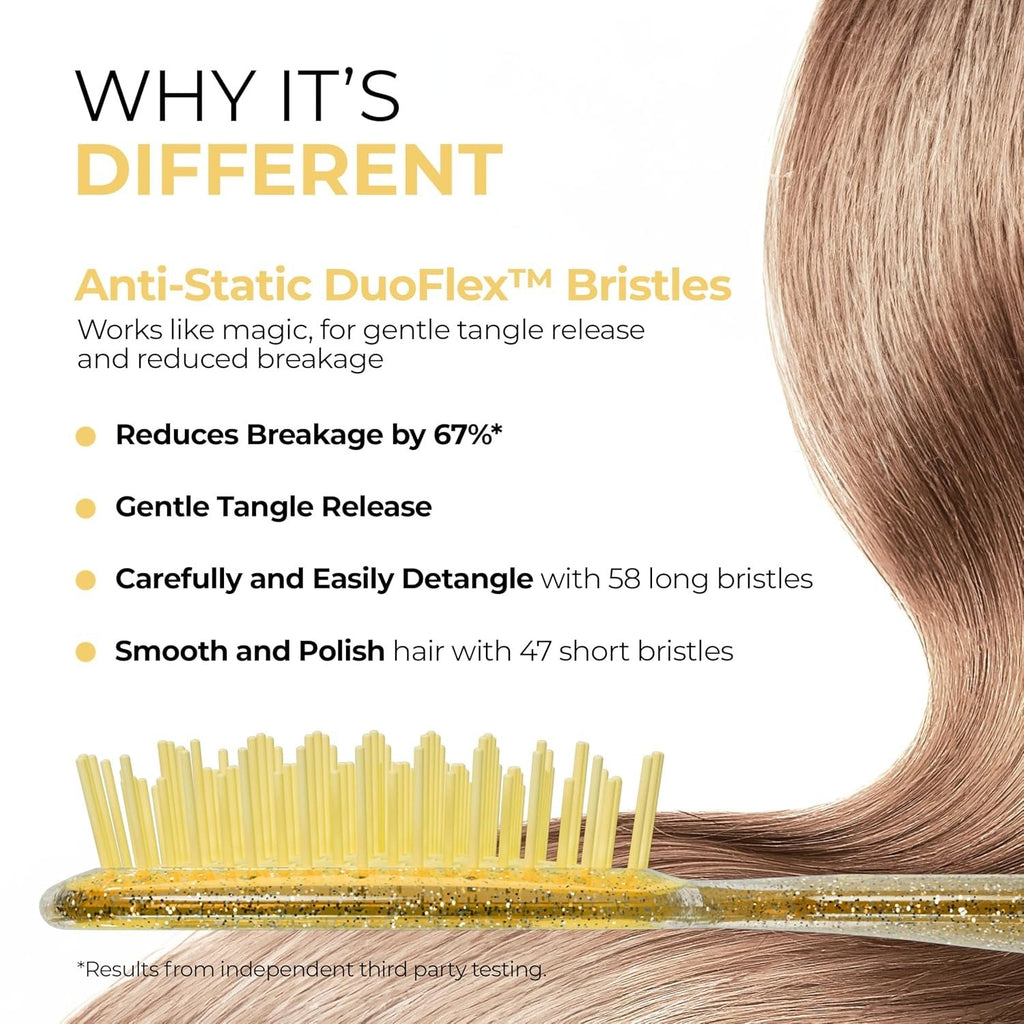 UNbrush Detangler Detangling Hair Brush Glitter - Amber