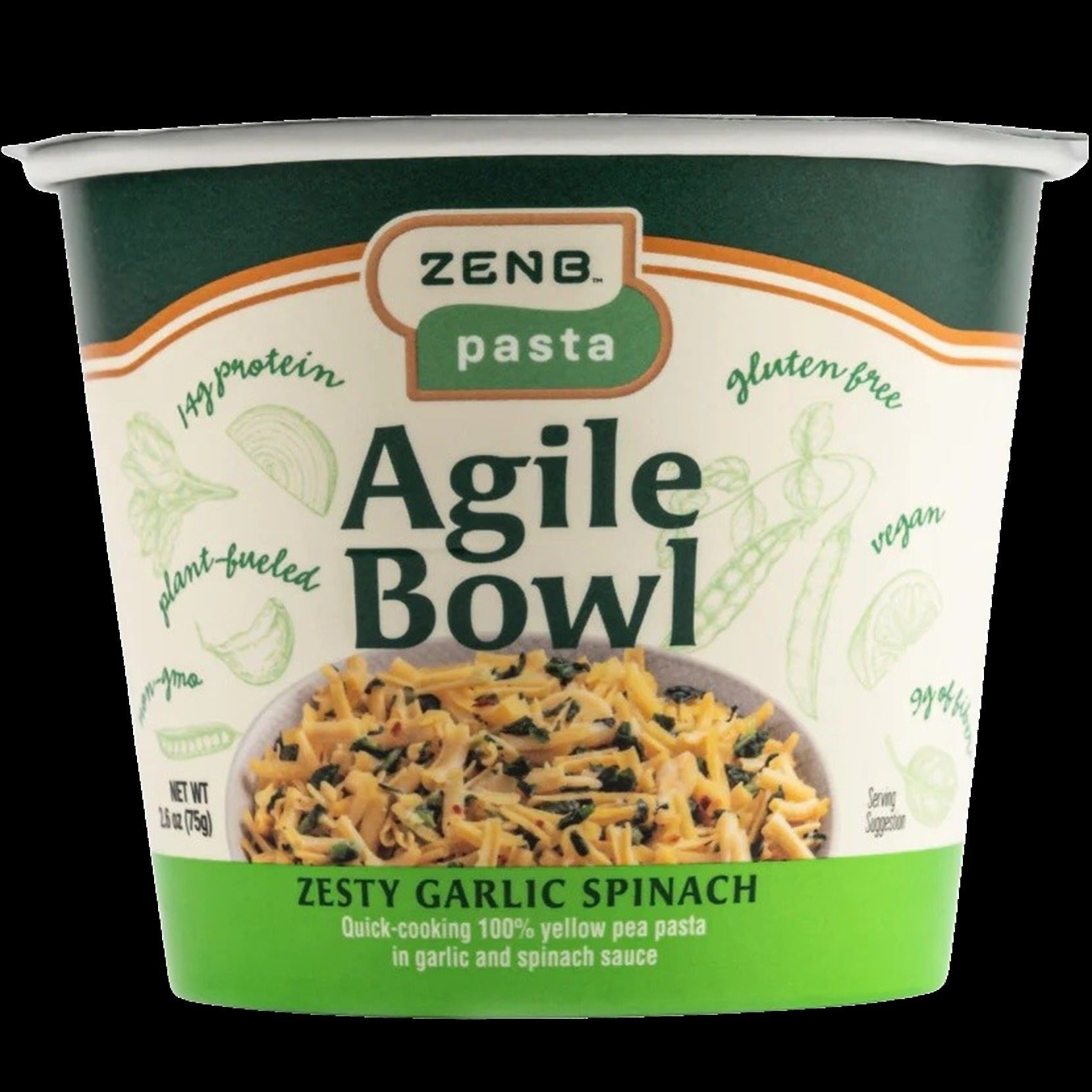 Zesty Garlic Spinach Agile Bowl