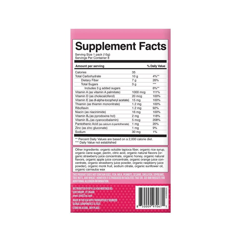 Multeez Daily Multivitamin Gummy Packs For Kids - Strawberry Splash