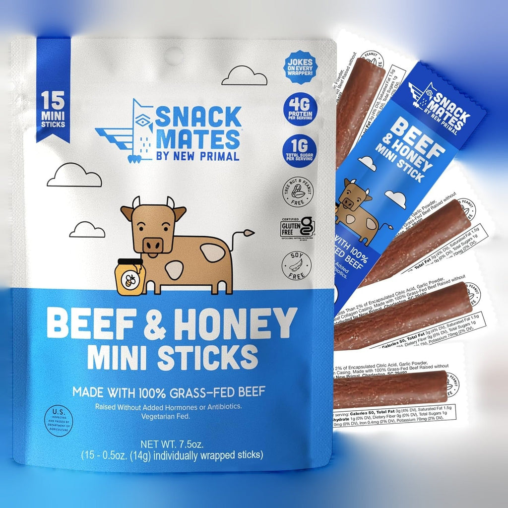 Snack Mates Beef & Honey Mini Sticks (15 CT)