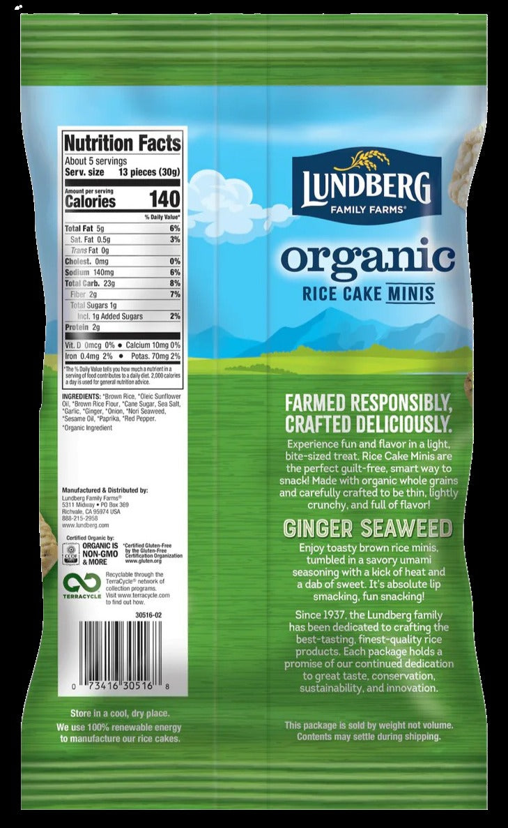 Organic Mini Ginger Seaweed Rice Cake