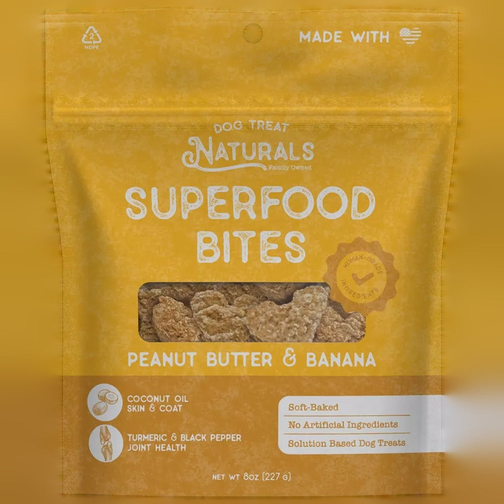 Superfood Dog Bites - Peanut Butter & Banana, Turmeric