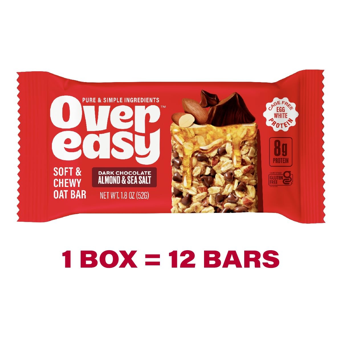 Soft Chewy Oat Bar - Dark Chocolate Almond & Sea Salt (12CT)