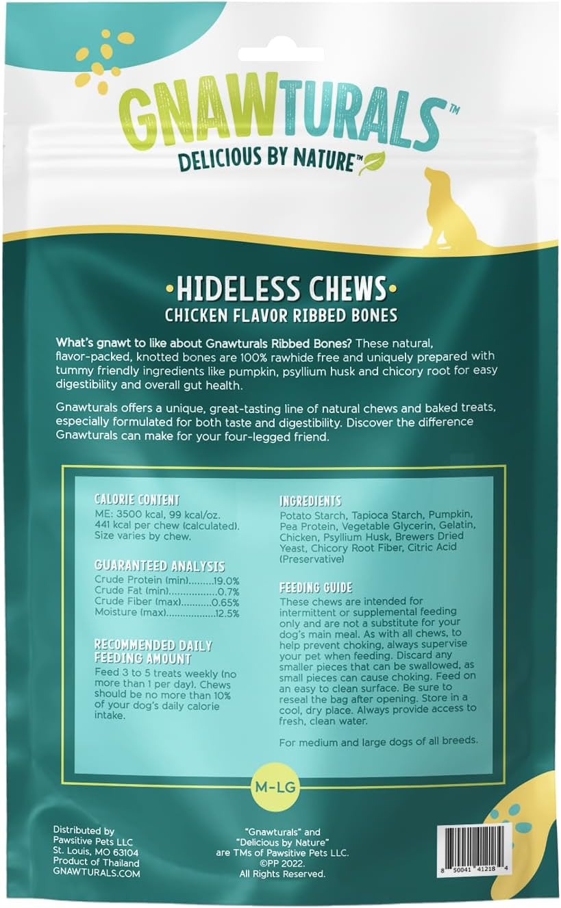 Hideless Chews Chicken Flavor Dog Treat - Large