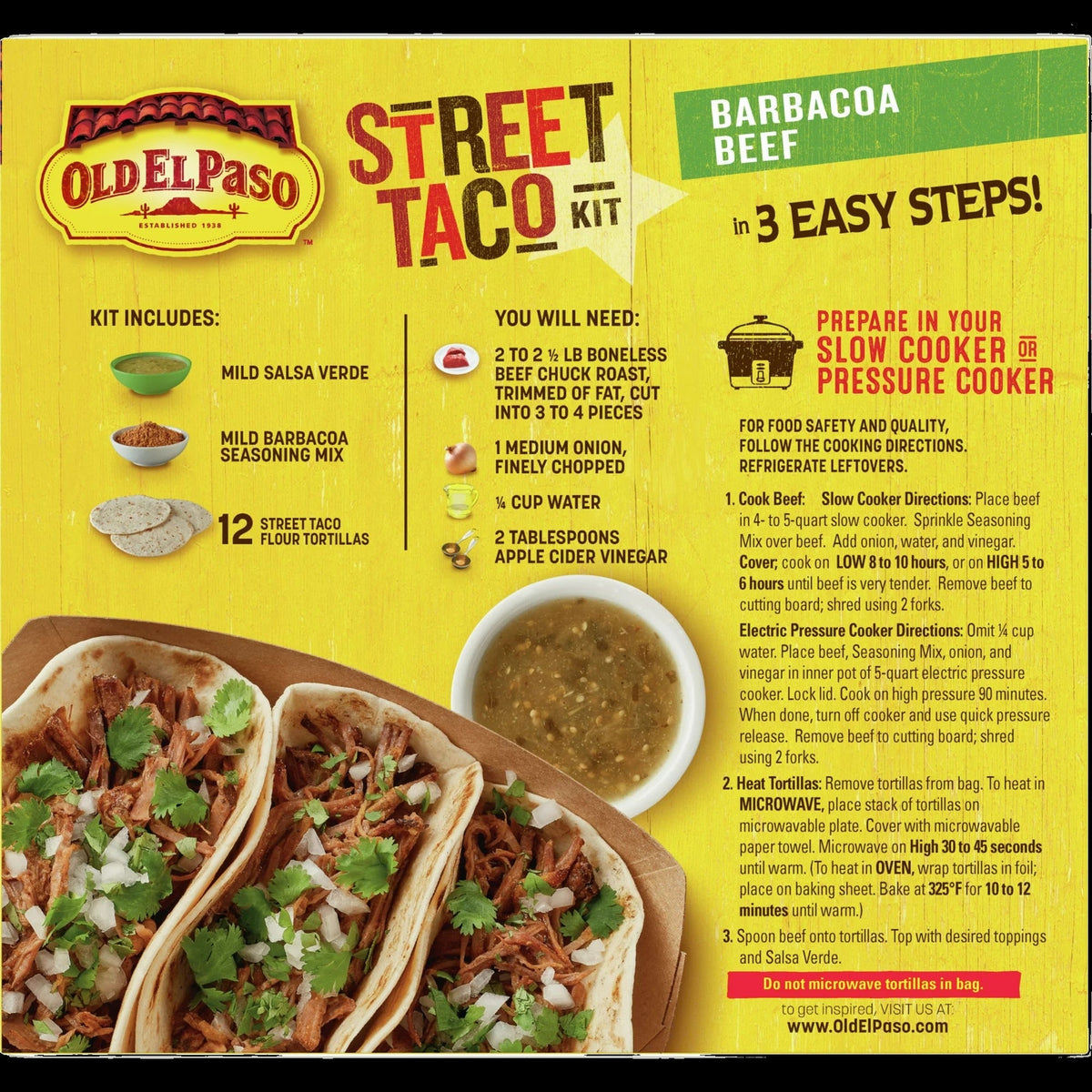 Street Taco Kit Barbacoa Beef