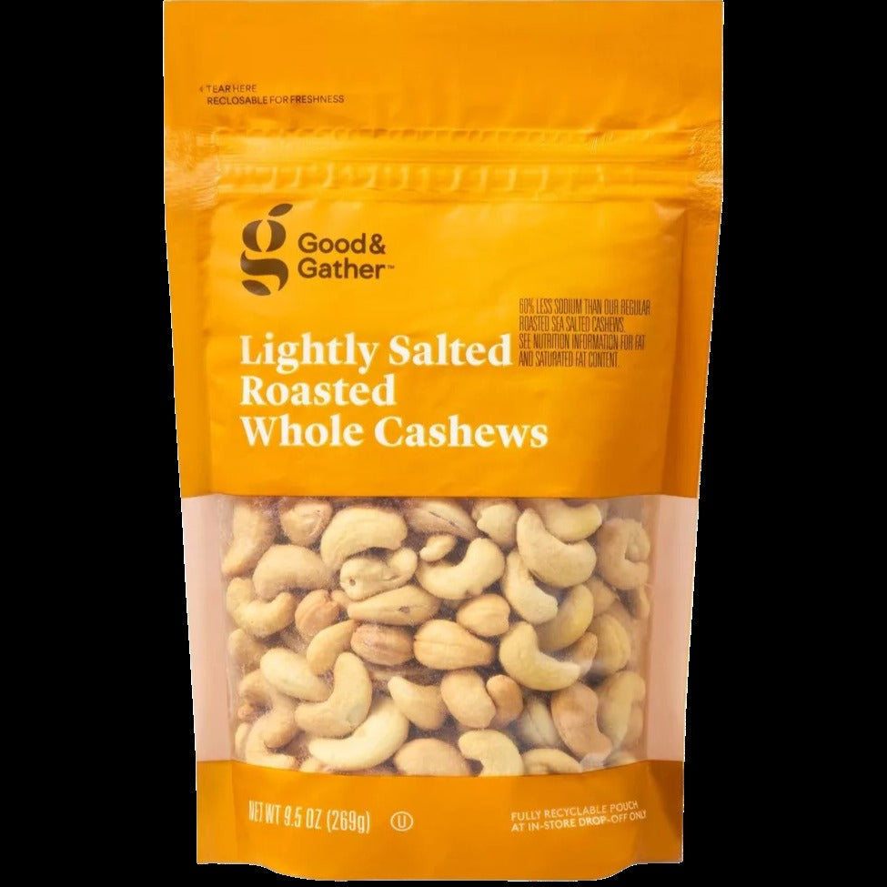 Roasted Whole Cashews Lightly Salted