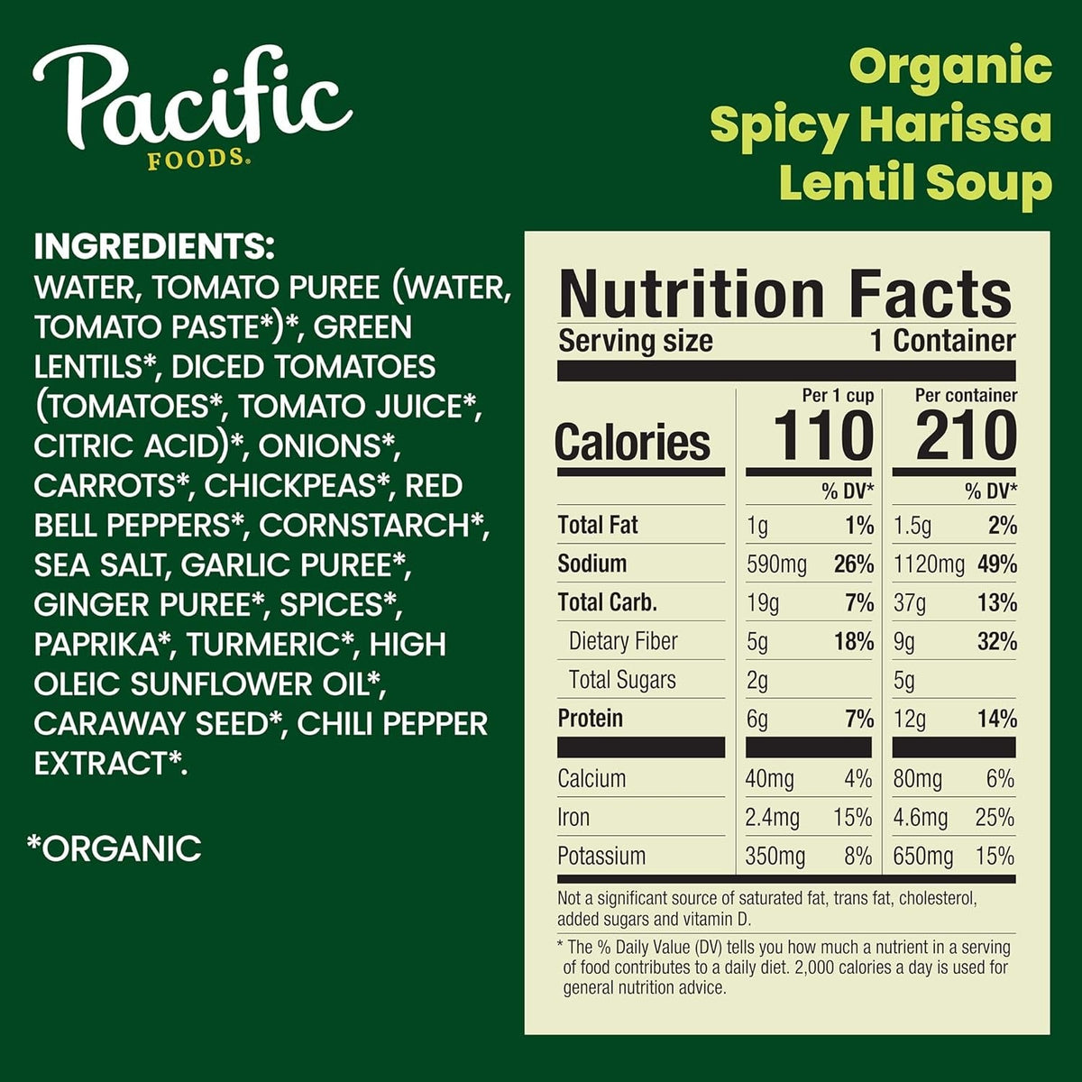 Organic Spicy Harissa Lentil Soup