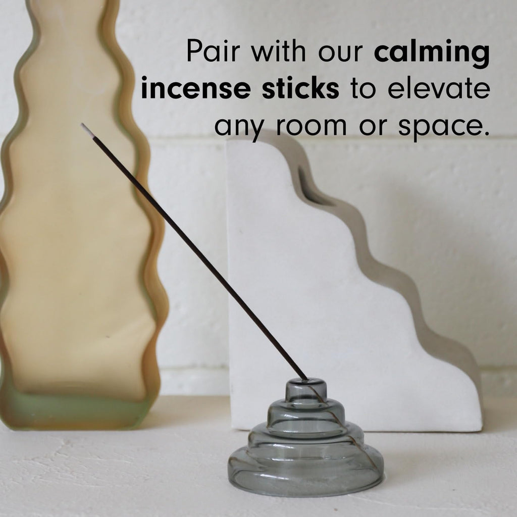 Glass Meso Incense Holder (Gray)