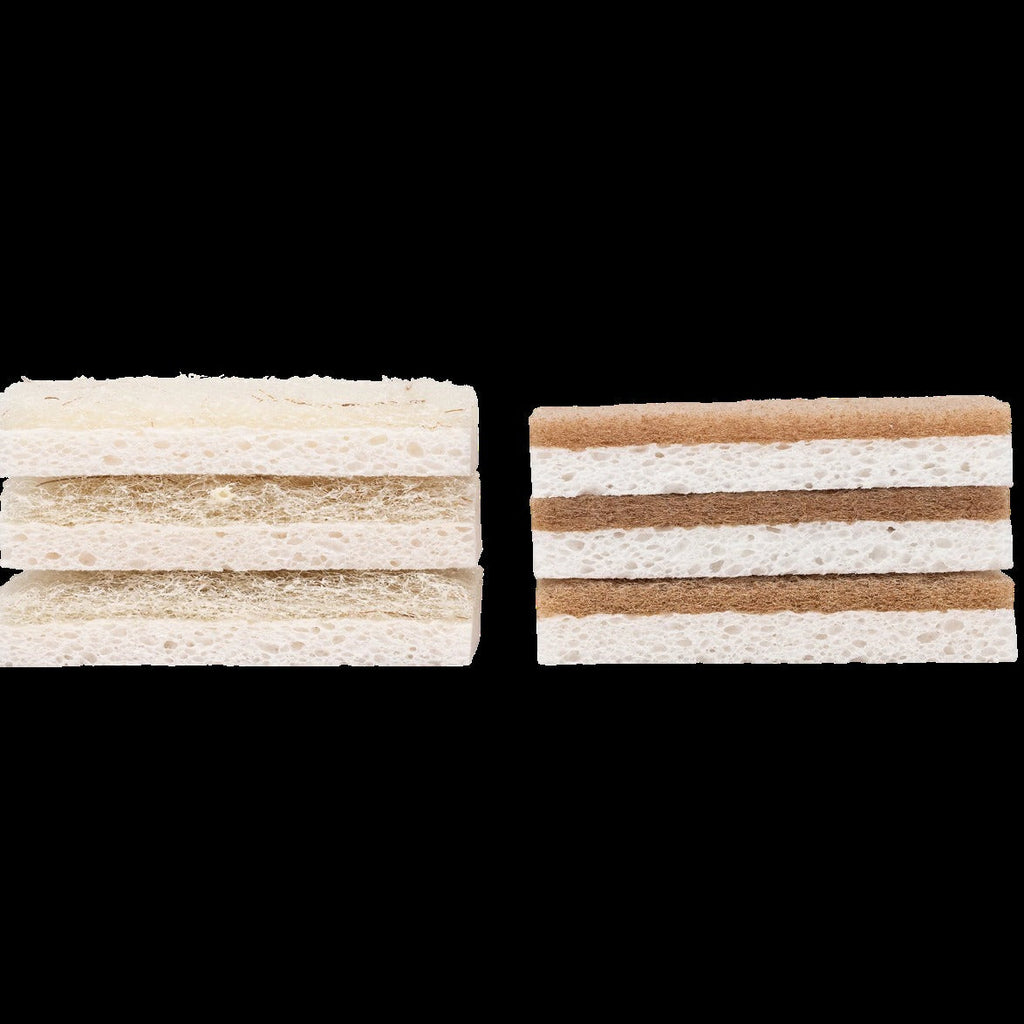 Natural Scrubber Sponge Duo Set (6 Pack)